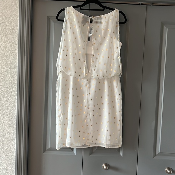 Ivory/gold star dress size 10 NWT - Picture 2 of 3